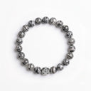 Tempest Grey 8mm 925 Sterling Silver Bracelet