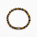 Tigers Eye 6mm 925 Sterling Silver Bracelet