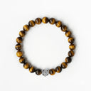 Tigers Eye 8mm 925 Sterling Silver Bracelet
