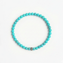 Turquoise 4mm 925 Sterling Silver Bracelet